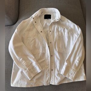 Zara White Denim Oversize Shacket Size XS